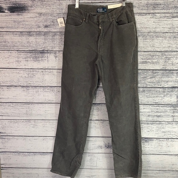 NWT Polo Ralph Lauren Gray Corduroy Jeans 33 x 32 - Picture 1 of 6